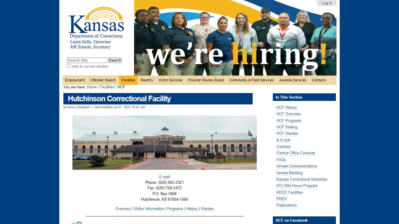 Hutchinson Correctional Facility - Kansas